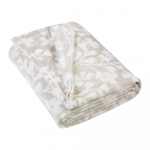 Beež pleed 200x240 cm Brooke Floral - Catherine Lansfield