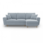 Helesinine sametist panipaigaga nurgadiivanvoodi Kyoto - Cosmopolitan Design