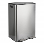 Matt h&otilde;bedane terasest pr&uuml;gikast 2x30 l sorteeritud j&auml;&auml;tmete jaoks/pedaaliga Aliya - Spirella