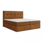Terrakotav&auml;rvi boxspring voodi panipaigaga 160x200 cm Palta &ndash; Makamii