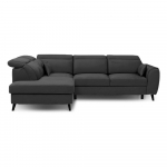 Tumehall sametist lahtik&auml;iv/sahtliga nurgadiivan (vasak nurk/L-kujuline) Noble &ndash; ELTAP