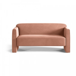 Roosa sametist diivan 140 cm Abby - Micadoni