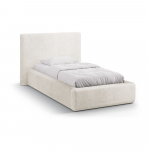 Kreem polsterdatud &uuml;heinimesevoodi koos panipaiga ja voodip&otilde;hjaga 90x200 cm Amy - Micadoni