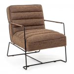 Pruun kunstnahast tugitool Brianna - Bizzotto