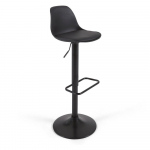 Matt must baaritool reguleeritava k&otilde;rgusega, kunstnahast (istme k&otilde;rgus 60 cm) Orlando-T - Kave Home