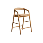 Naturaalses v&auml;rvitoonis tammepuidust k&auml;etugedega baaritool (istme k&otilde;rgus 65 cm) Derile - Kave Home