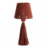 Telliskivi v&auml;rvi laualamp tekstiilist varjuga (k&otilde;rgus 58 cm) Espino - Light & Living