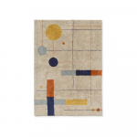 Beež pestav/k&auml;sitsi kootud puuvillane vaip 120x160 cm Geometrical Shapes - Lorena Canals