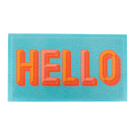 Matt taaskasutatud plastist 40x70 cm Blue Hello - Artsy Doormats