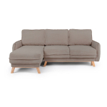 Taupe-pruuni v&auml;rvi velvetist diivanvoodi/nurgadiivan panipaigaga Tori - Bonami Selection