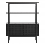 Must tuhkpuidu dekooriga l&uuml;kandustega raamaturiiul 94x114 cm Angus &ndash; Actona