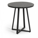 Must kiviplaadiga aialaud, &oslash; 70 cm Tella - Kave Home