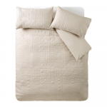 Beež voodipesu kaheinimesevoodile 200x200 cm Folkstone Geo - Catherine Lansfield