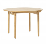 &Uuml;mmargune kokkupandav s&ouml;&ouml;gilaud tammepuust &oslash; 120 cm Carno - Unique Furniture
