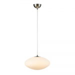 Valge rippvalgusti klaasist lambivarjundiga &oslash; 38 cm Locus - Marksl&ouml;jd