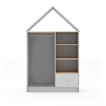 Valge avatud lastekapp 110x180 cm Estefania - Marckeric