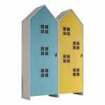 Kollane-helesinine laste riidekapp 115x171,5 cm CASAMI BRUGES - Vipack