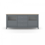 Hallikasroheline m&auml;nnipuidust kummut 180x80x40 cm Misti &ndash; Marckeric