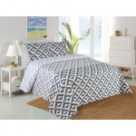 Valge/hall voodikatte ja padjakatete komplekt 220x240 cm Casilla &ndash; My House
