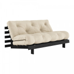 Beež diivanvoodi 160 cm Roots Black Night - Karup Design