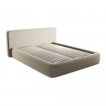 Beež polsterdatud kaheinimesevoodi koos voodip&otilde;hja ja panipaigaga 160x200cm Kiana - Makamii