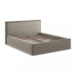 Pruunikashall polsterdatud kaheinimesevoodi koos voodip&otilde;hja ja panipaigaga 180x200cm Anani - Makamii