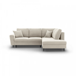 Beež sametist panipaigaga nurgadiivanvoodi (parem nurk/"L"-kujuline) Kyoto - Cosmopolitan Design