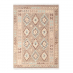 Helesinine-beež k&auml;sitsi kootud kahepoolne villane vaip 160x230 cm Kamal Dune - Nouristan