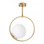 Kuldne laevalgusti klaasist varjuga 39x26 cm - Opviq lights