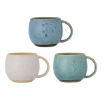 Sinised/kreemid kivikeraamikast kruusid 3tk komplektis 420 ml Harriet - Bloomingville