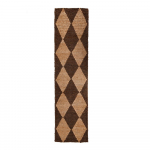 Pruun k&auml;sitsi kootud džuudisegust vaip 60x230 cm Effie Diamond - Flair Rugs