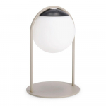 Taupe v&auml;rvi h&auml;mardatav LED-laualamp plastvarjuga (k&otilde;rgus 21 cm) Pansy - Bizzotto