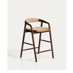 Pruun baaritool tammepuidust k&auml;etugedega (istme k&otilde;rgus 65 cm) Derile - Kave Home
