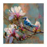 Tr&uuml;kitud pilt l&otilde;uendil 32x32 cm Bluejay & Blossom - Styler
