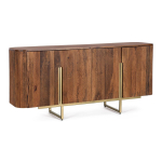 Kuldset ja naturaalset v&auml;rvi mangopuidust kummut, 160x75x40 cm Vilas &ndash; Bizzotto