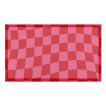 Matt taaskasutatud plastist 40x70 cm Wavy Checkerboard - Artsy Doormats