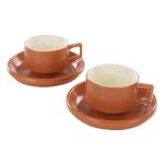 Oranžid keraamilised tassid 4 tk komplektis koos alustassiga 300 ml Thelma - Jotex