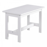 Valge laste laud, mis on valmistatud massiivsest m&auml;nnipuidust Baby - Pinio