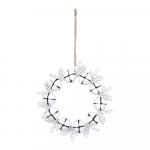 Valge rippuv j&otilde;ulup&auml;rg , &oslash; 17,5 cm - Ego Dekor