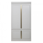 Helehall m&auml;nnipuidust hingedega ustega riidekapp 110x215 cm Organize - WOOOD