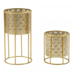 2 kuldse poti statiivi komplekt, k&otilde;rgus 40 cm Golvy - Mauro Ferretti