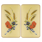 Karastatud klaasist pliidikatte komplekt 2 tk 52x30 cm Corn-Flowers - Maximex