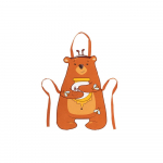 Taaskasutatud puuvillast valmistatud laste esiliin Honey - Tiseco Home Studio