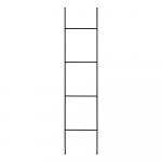 Must metallist dekoratiivne redel Siem - Light & Living