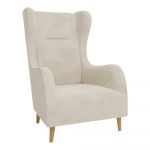 Kreem sametist tugitool Carole - Ropez