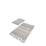 Must-valged vannitoamatid 2 tk 60x100 cm - Mila Home