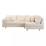 Kreem velvetist nurgadiivan (parem nurk) Ariella - Ropez