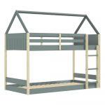 Hallikasroheline laste narivoodi koos voodip&otilde;hjaga 90x190 cm -Valka - Marckeric