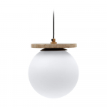 Valge rippvalgusti klaasist varjuga &oslash; 20 cm Malachi - Kave Home