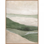 K&auml;sitsi maalitud maal 90x120 cm Green Field - Malerifabrikken